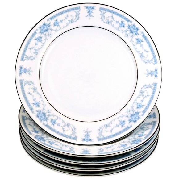 Sheffield Blue Whisper Bread & Butter Plates (Set of 5) Vintage Porcelain Japan - Picture 1 of 5